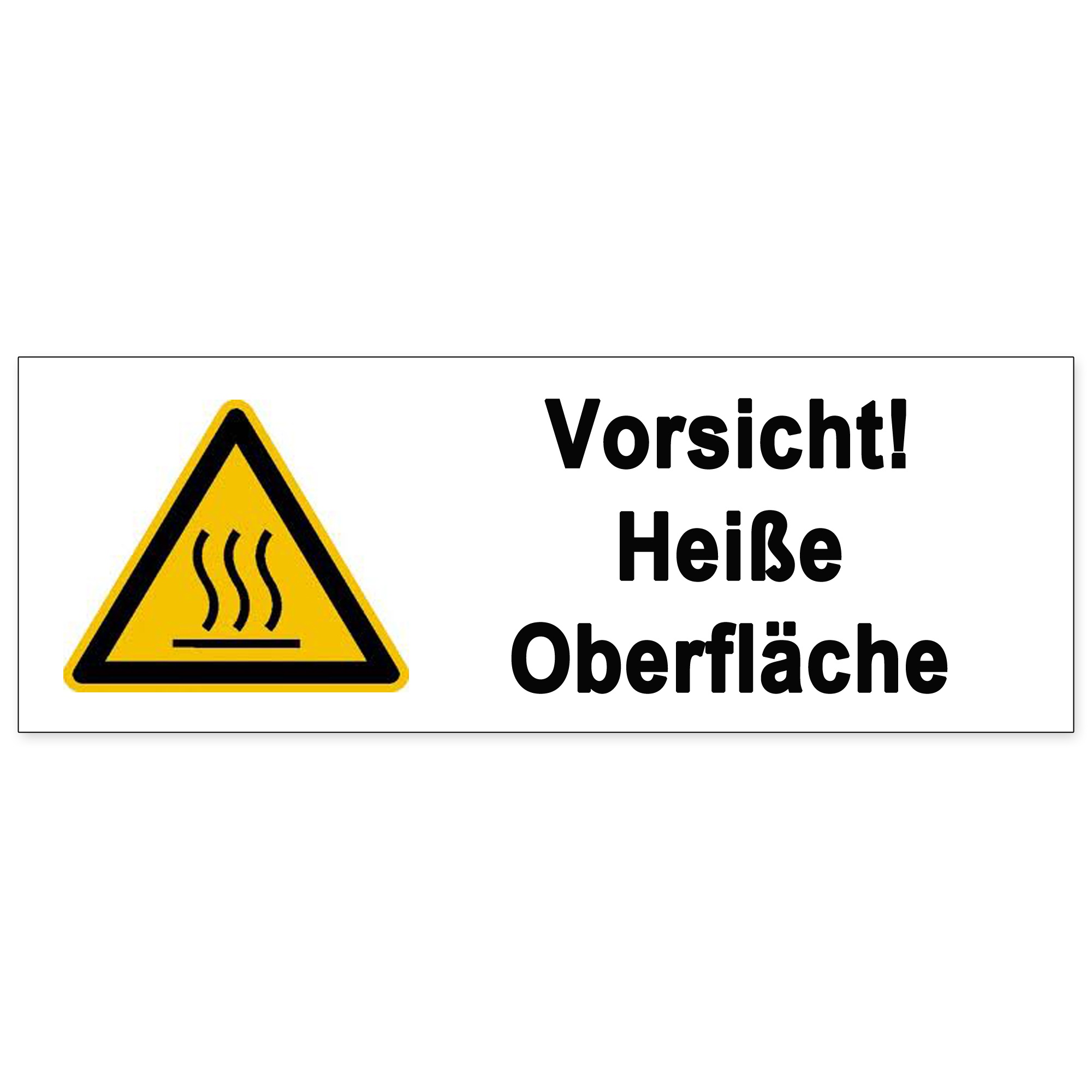 21.0326 SafetyMarking Warnschild Folie Heisse Oberfläche SL100mm 