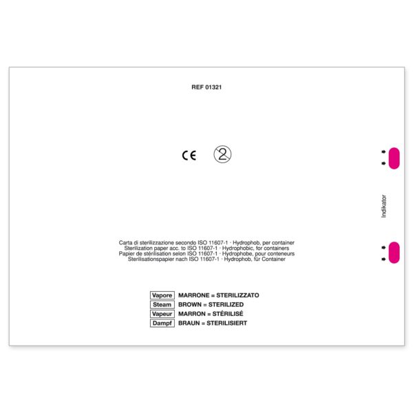 Containerfilter aus Papier zum Einmalgebrauch für Martin-Container nach ISO 11607-1 – 180 x 255 mm