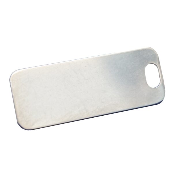 Anhängeschild aus Edelstahl, Format: 65 x 24 mm
