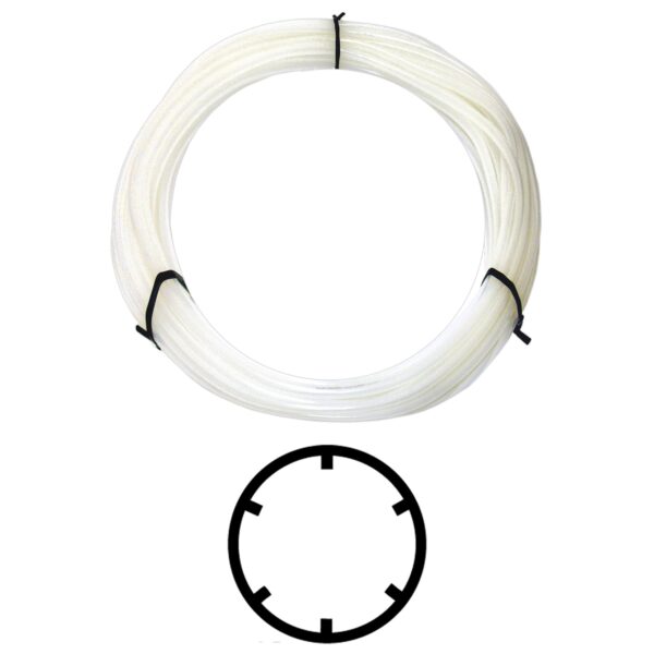 Silikonschlauch mit Innenprofil, transluzent, nicht eingefärbt, 4,0 x 0,5 mm