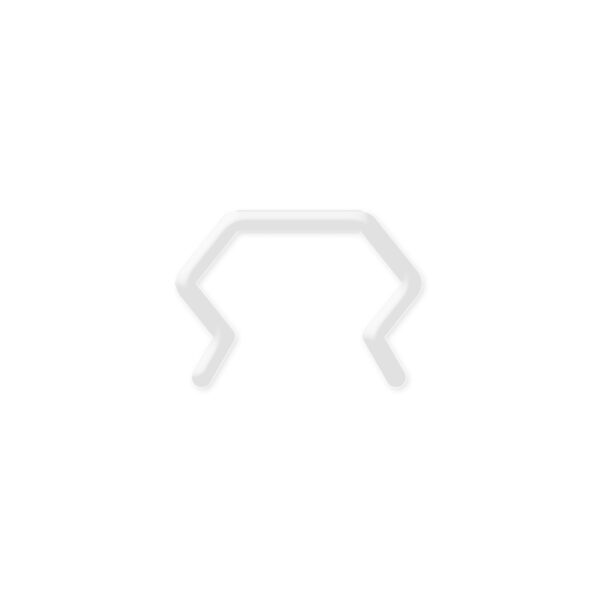 Bandklammer aus rostfreiem Edelstahl  weiss  Format 40mm