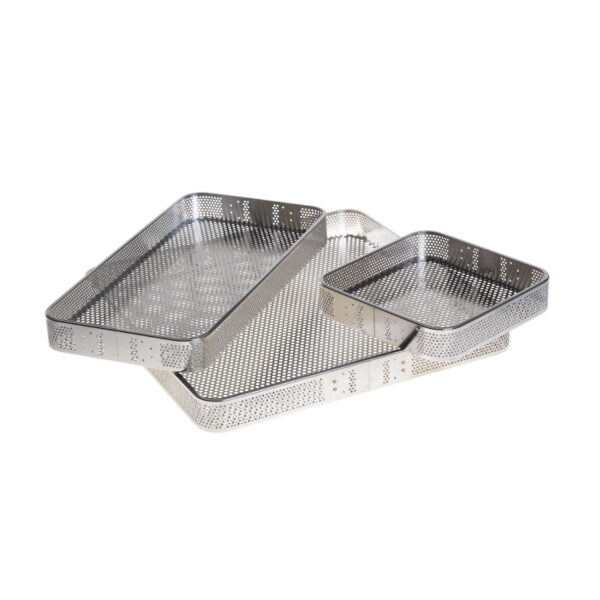 Clinipak, Premium Lochblechsiebschale in DIN-StE-Norm , Edelstahl, halbe DIN, 250 x 250 x 50 mm