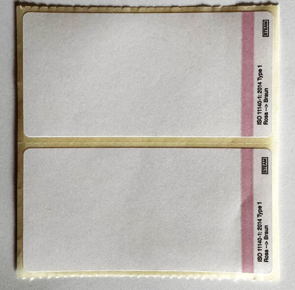 Mono-Etikett mit Indikator für Dampfsterilisation Format 70x35mm